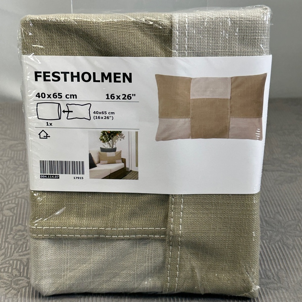 IKEA  Festholmen Polyester Cushion Cover 40x65cm 16x26” 004.114.07